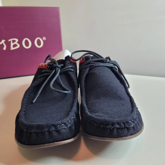 Bamboo Palazzo 01 Black Lace-Up Moccasin Booties Size Women's 7.5 with Box - Picture 6 of 12